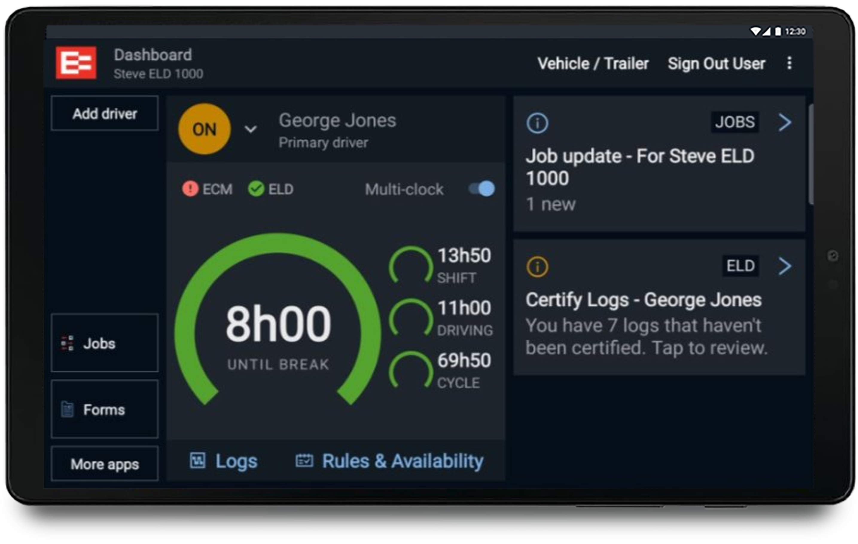 EROAD Asset Tracker powered by Phillips Connect EZTrac HE device